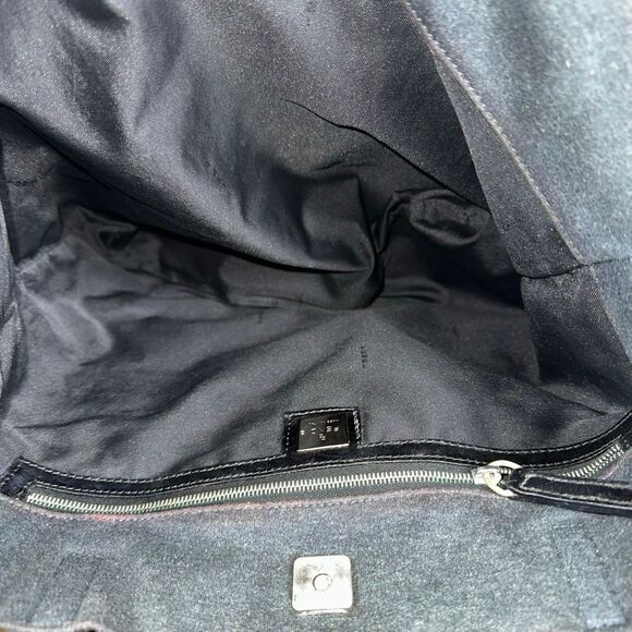 FENDI FF Vintage Jersey Tote Bag Gray - Picture 5 of 16